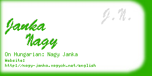 janka nagy business card